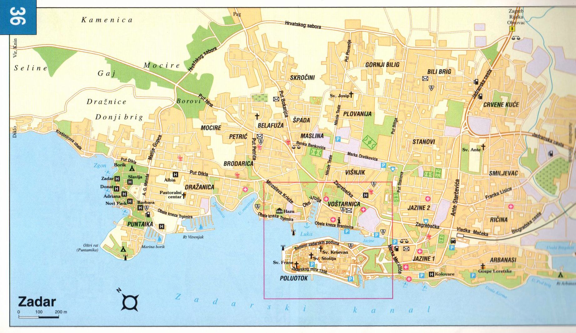 Adria atlasz várostérkép minta