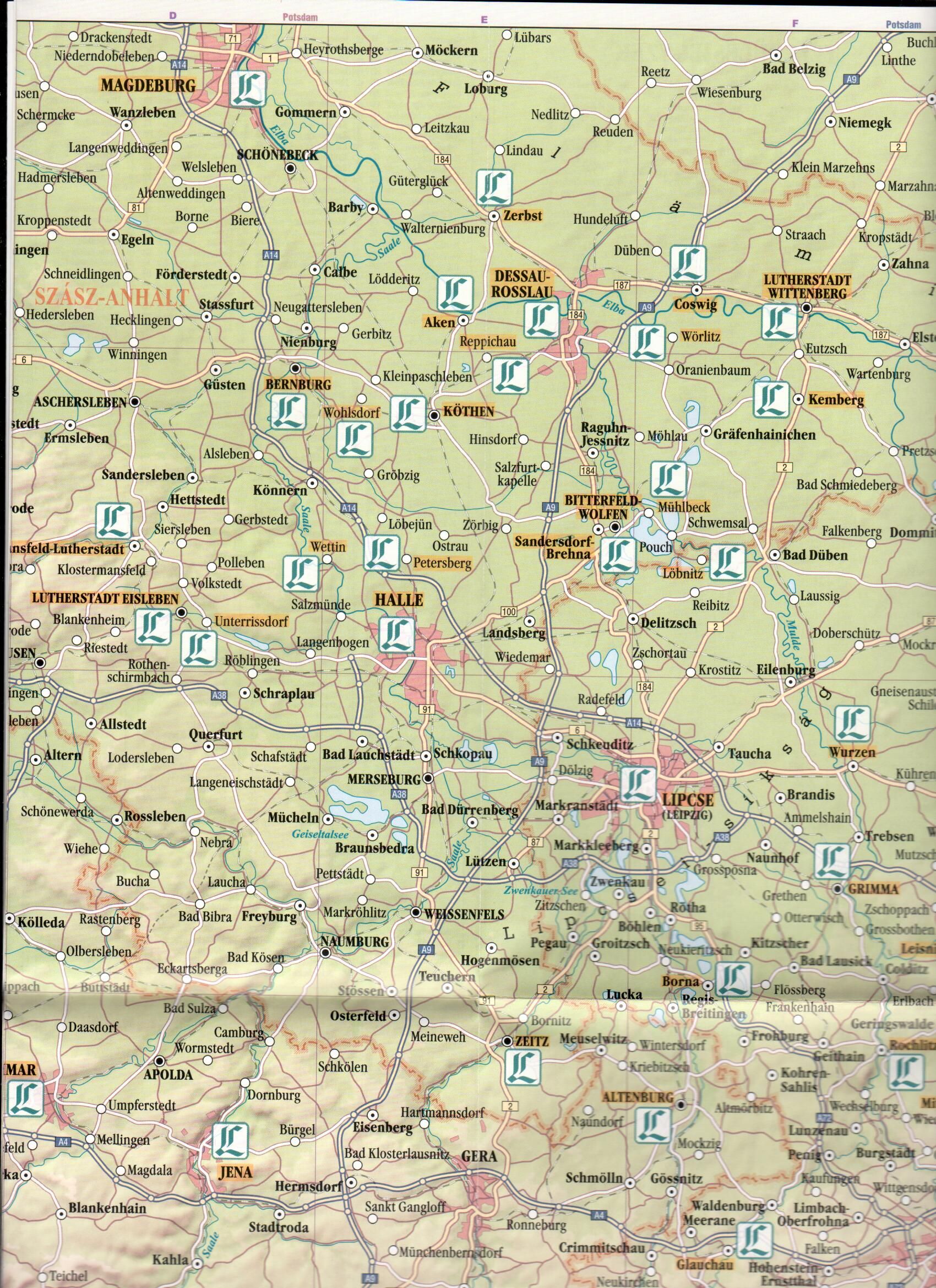 Luther térkép mintakivágat