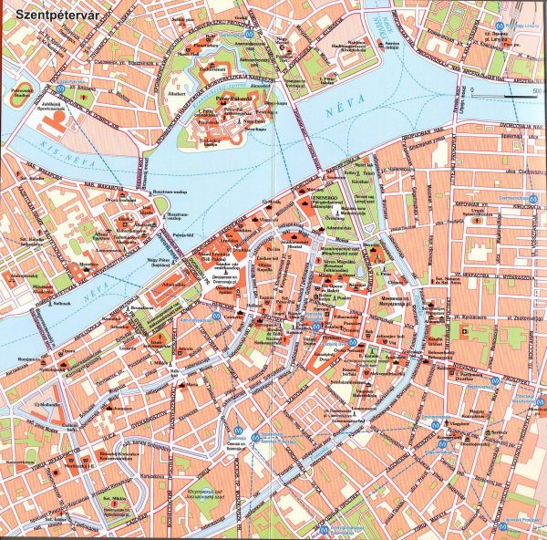 Szentpétervár térkép minta