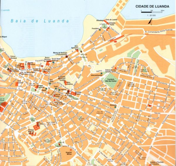 Luanda várostérkép mintakivágat