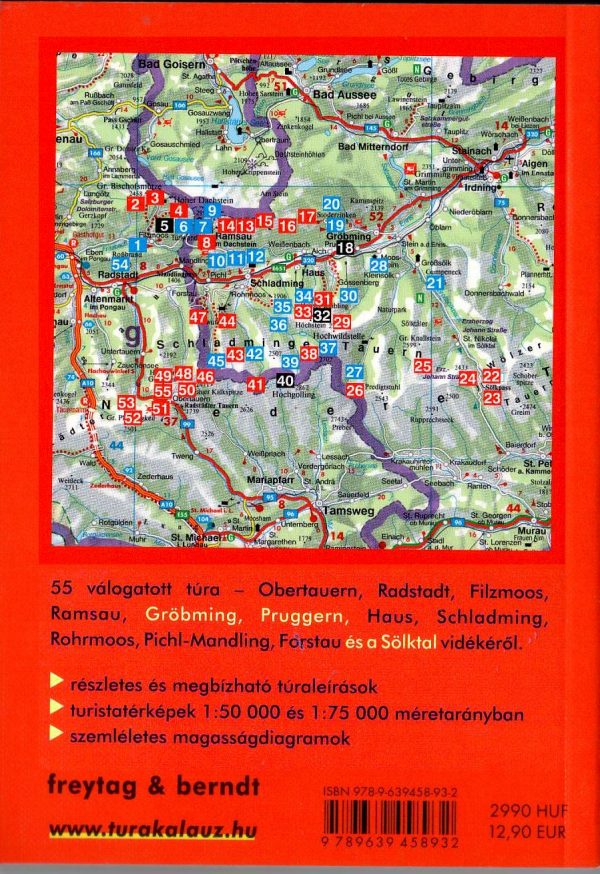 A Dachstein-Tauern áttekintő térképe
