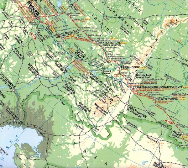 Traszszibériai vasútvonal mintakivágat