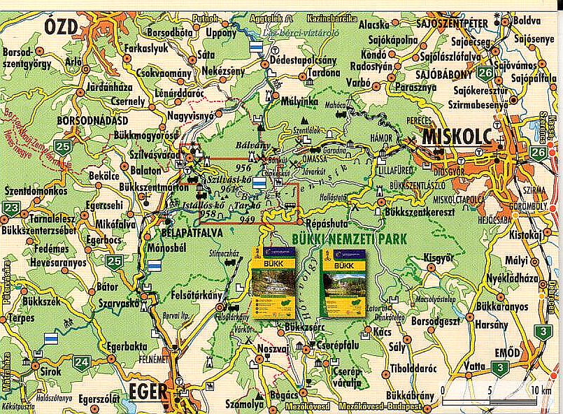Szilvásvárad és környéke áttekintő térkép