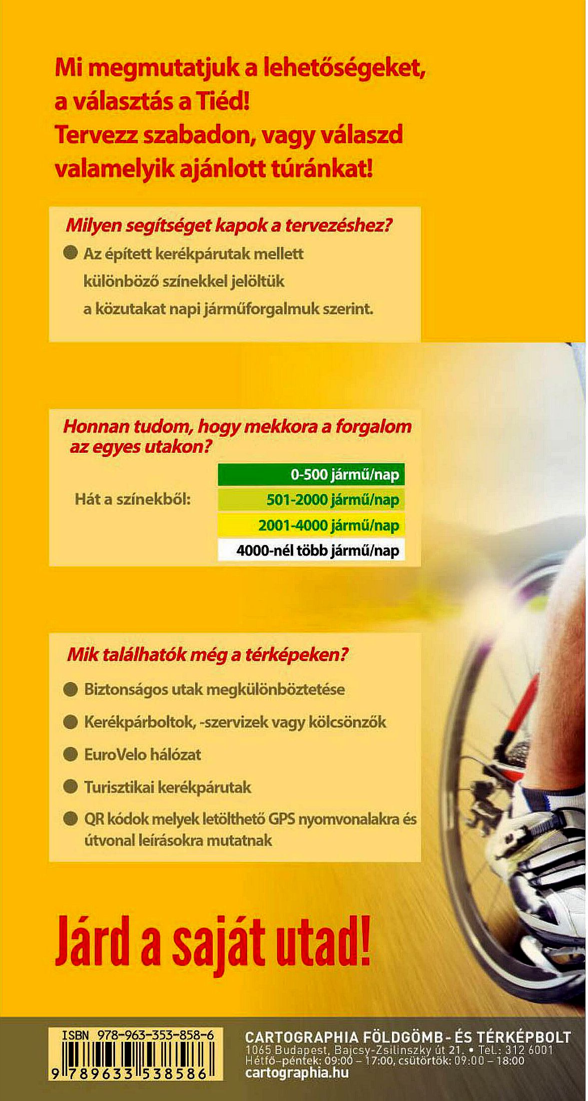 Magyarország biciklis útvonaltervező hátsó címoldal