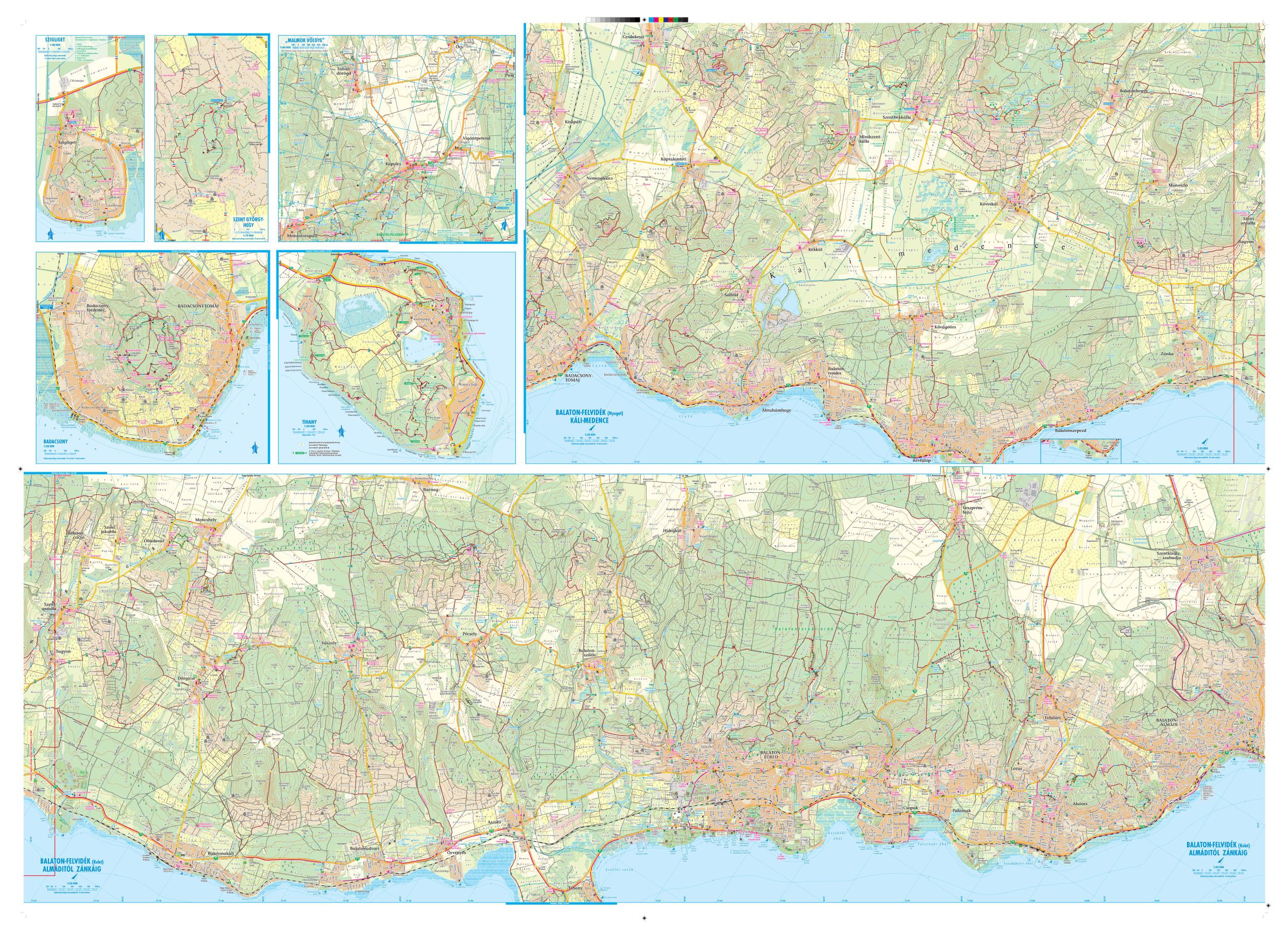 A részletes Balaton-felvidék térkép által lefedett terület