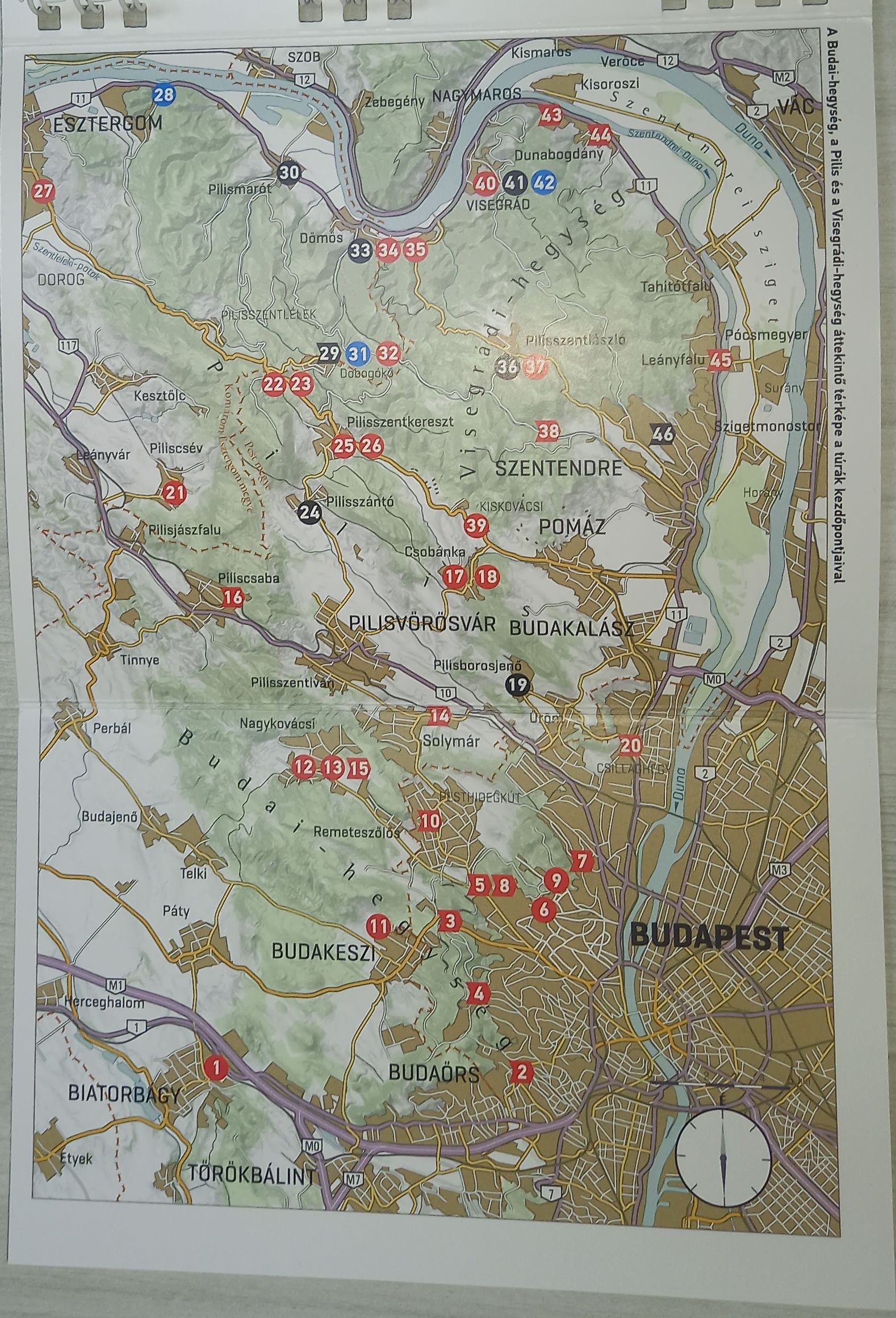 Budapest környék áttekintő térkép