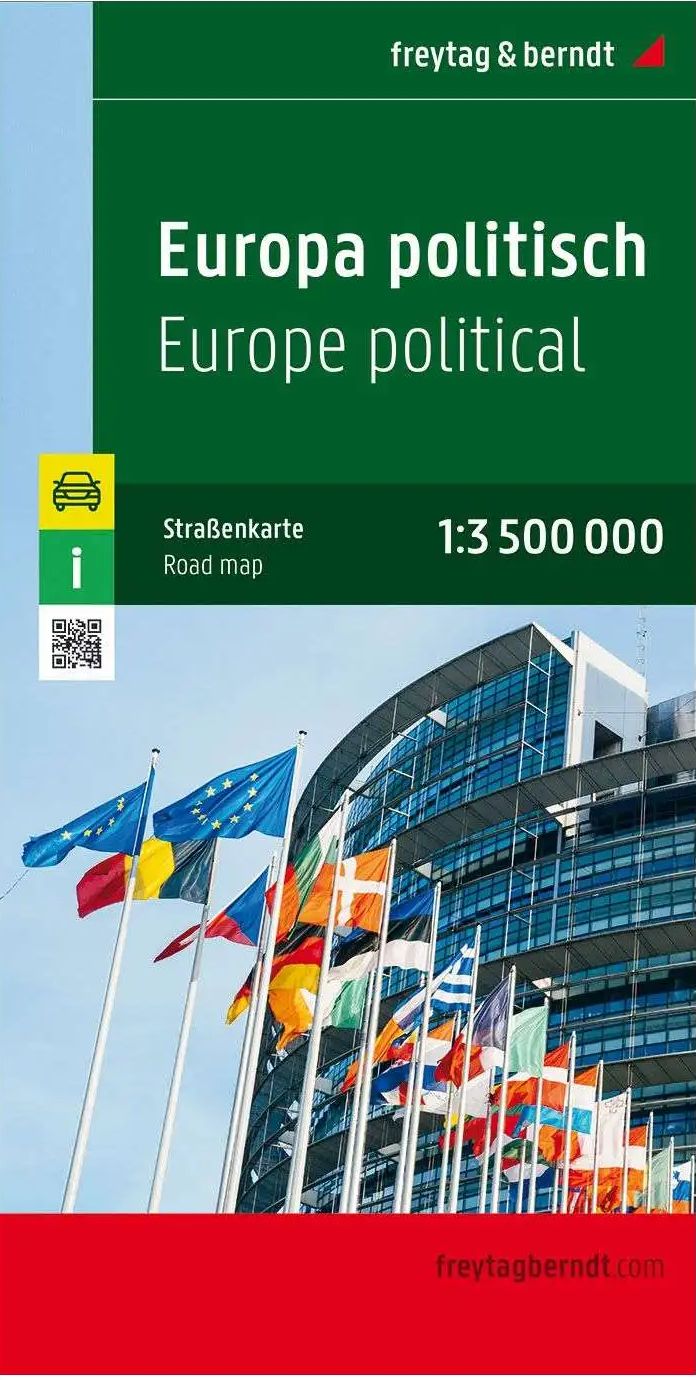 F+B Európa: Politikai szinezésű autótérkép névmutatóval