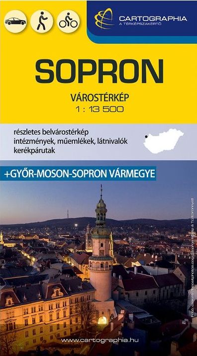 Sopron várostérkép + Győr-Moson-Sopron megye térkép
